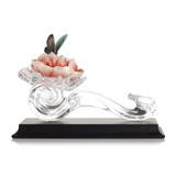 Franz Porcelain Wealth and Good Fortune Design Lucite Figurine With Wooden Base Limited Editon of 688, MPN: FL00131