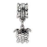 Turtle Dangle Bead - Sterling Silver QRS518