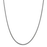 2.2mm Solid Square Spiga Chain 26 Inch Sterling Silver Antiqued, MPN: QFC206-26, UPC: