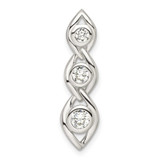 3-Stone CZ Diamond Fancy Slide Sterling Silver Polished, MPN: QP5563, UPC: