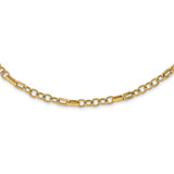 Textured Fancy Link 18 Inch Necklace 14k Gold Polished , MPN: SF2850-18, UPC: