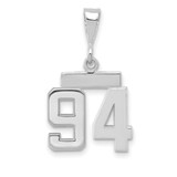 Number 94 Charm 14k White Gold Polished Small, MPN: WSP94, UPC: