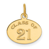 Oval Class of 2021 Charm 14k Gold, MPN: YC1444, UPC: