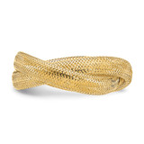 Twisted Woven Mesh Stretch Ring 14k Gold SF2821