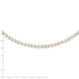 5-6mm White Freshwater Cultured Pearl Necklace Sterling Silver Rhodium-plated QH4769-28