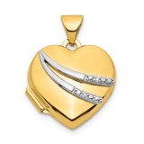 White Rhodium .01Ct Diamond 15mm Heart Locket 14k Gold MPN: XL806 UPC: White Rhodium .01Ct Diamond 15mm Heart Locket 14k Gold MPN: XL806 UPC: