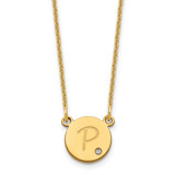 Initial Circle with Diamond Necklace 14k Gold MPN: XNA1380Y UPC: