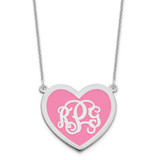 Epoxied Heart Monogram Necklace 14k White Gold MPN: XNA599W UPC: Epoxied Heart Monogram Necklace 14k White Gold MPN: XNA599W UPC: