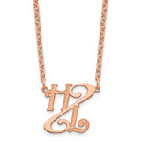 Diagonal Script Initials Necklace Sterling Silver Rose-plated MPN: XNA905RP UPC: