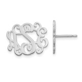 Polished Monogram Post Earrings Sterling Silver Rhodium-plated MPN: XNE24SS UPC:
