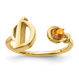 Letter D with Birthstone Ring Sterling Silver Gold-plated MPN: XNR81DGP UPC: 191101994456 Letter D with Birthstone Ring Sterling Silver Gold-plated MPN: XNR81DGP UPC: 191101994456