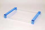Tizo Acrylic Lucite Tray with Handle 16 x 12 Inch Blue, MPN: HA214BLTY
