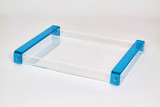 Tizo Acrylic Lucite Tray with Handle 16 x 12 Inch Turquoise, MPN: HA214TQTY