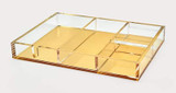 Tizo Acrylic Lucite Valet Tray Gold, MPN: HA217GDTY