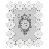 Olivia Riegel White Enamel Clover 2.5 x 3.5 Inch Picture Frame, MPN: RT4873