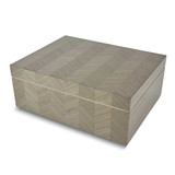 Grey Chevron Wooden Hinged Box, MPN: GM26019, UPC: