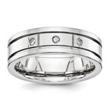 Titanium .11 TCW 7mm Diamond Ring, MPN: T1156-6, UPC: