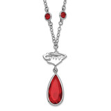 NHL Minnesota Wild Silver-tone Red & Clear Crystal with 3in ext Necklace, MPN: WIL065N-CR, UPC: 634401802859