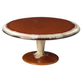 Casafina Poterie Caramel Footed Plate 33 ZAP331-LAT