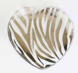 Annieglass Zebra Heart Plate, MPN: CSH602P Size: 7 Inch