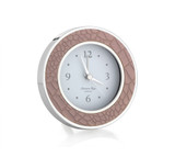 Addison Ross London Mocha Croc Silver Silent Alarm Clock 4 x 4 Inch e-Gold Plating, MPN: FR5616, UPC: 5024043191063
