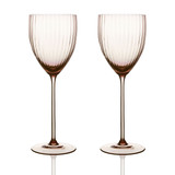 Caskata Quinn Optic White Wine Glasses Set of 2 Mocha, MPN: GL-OWWIN-600, UPC: 817325015332