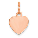 Sterling Silver Rose Gold-plated Engraveable Heart Polished Front Satin Back Disc, MPN: QM388R/18, UPC: 883957950723
