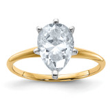 2ct. D E F Pure Light Pear Moissanite Solitaire Ring 14k Gold, MPN: YGSH15A-15MP-6, UPC: