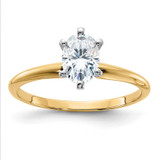 7/8ct. D E F Pure Light Oval Moissanite Solitaire Ring 14k Gold, MPN: YGSH15O-12MP-8, UPC: