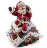 Jay Strongwater Jewel Rooftop Santa Music Figurine, MPN: SDH1964-250, UPC: 848510042857