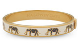 Halcyon Days 1cm Elephant Cream Gold Hinged Bangle Bracelet, MPN: HBELE0510G, EAN: 5060171152880