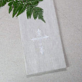 Crown Linen Designs Cross Linen Towel Flax White, MPN: T212, UPC: 814639007770, Size: 17 Inch x 29 Inch