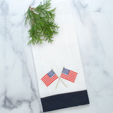 Crown Linen Designs American Flag Linen Towel, MPN: T1034, UPC: 814639006650, Size: 17 Inch x 29 Inch