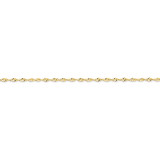 1.8mm Diamond-cut Extra-Lite Rope Chain 7 Inch 10k Gold 10EX014-7