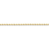 2.5mm Handmade Diamond-cut Rope Chain 9 Inch 10k Gold 10K018-9