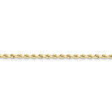 3.5mm Handmade Diamond-cut Rope Chain 7 Inch 10k Gold 10K025-7