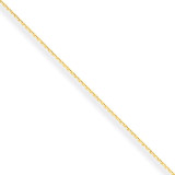 0.6mm Solid Diamond-cut Cable Chain 24 Inch 10k Gold 10PE136-24