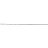 0.8mm Polished Lite Baby Rope Chain 18 Inch 10k White Gold 10WPE3-18
