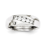 Mens Ring Mounting 10k White Gold 10X176B Mens Ring Mounting 10k White Gold 10X176B