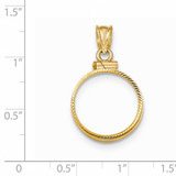 Screw Top 1/10AE Coin Bezel 14k Gold Diamond-cut BA11/10AE