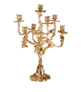 Ercuis France Louis XV Candelabra 7 Lights 23.25 Inch Gold Plated, MPN: F503502207, UPC: , EAN: 8014808125874, Length:  Inch, Width: 17.75 Inch, Height: 23.25 Inch, Diamter:  &  Inch, Capacity:  oz, from Ercuis France Louis XV Gold Plated collection. Louis XV Candelabra 7 Lights 23.25 Inch Gold Plated, MPN: F503502207, UPC: , EAN: 8014808125874