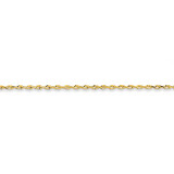 2.15mm Diamond-cut Extra-Light Rope Chain 7 Inch 14k Gold EXL018-7