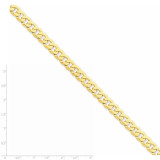 6.1mm Beveled Curb Chain 7 Inch 14k Gold FBU160-7