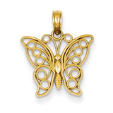 Cut-out Butterfly Large Pendant 14k Gold K3243 Cut-out Butterfly Large Pendant 14k Gold K3243