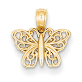Filigree Butterfly Charm 14k Gold K4839 Filigree Butterfly Charm 14k Gold K4839