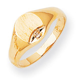 Circular Top Hollow Back 8x6.6 Complete Diamond Signet Ring 14k Gold RS531AA Circular Top Hollow Back 8x6.6 Complete Diamond Signet Ring 14k Gold RS531AA