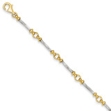 Bracelet 7.5 Inch 14k Two-Tone Gold ST686-7.5