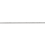 1.40mm Solid Diamond-cut Machine-Made Rope Chain 14 Inch 14k White Gold W014-14