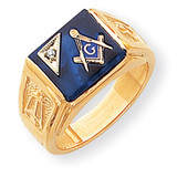 Diamond Men's Masonic Ring 14k Gold Y1586AAA Diamond Men's Masonic Ring 14k Gold Y1586AAA