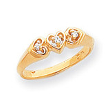 0.05ct. Diamond Heart Ring Mounting 14k Gold Polished Y1738 0.05ct. Diamond Heart Ring Mounting 14k Gold Polished Y1738